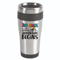 3rd Grade Where The Adventure Begins 16oz Travel Tumbler