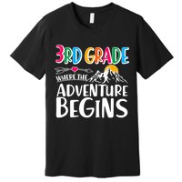 3rd Grade Where The Adventure Begins Premium T-Shirt