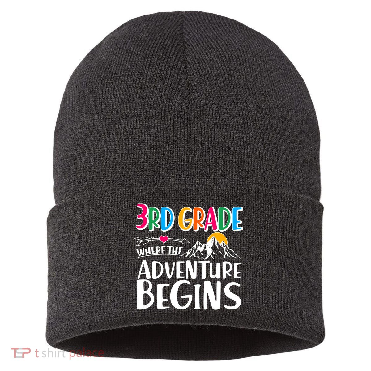 3rd Grade Where The Adventure Begins Sustainable Knit Beanie