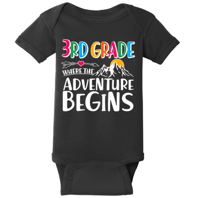 3rd Grade Where The Adventure Begins Baby Bodysuit