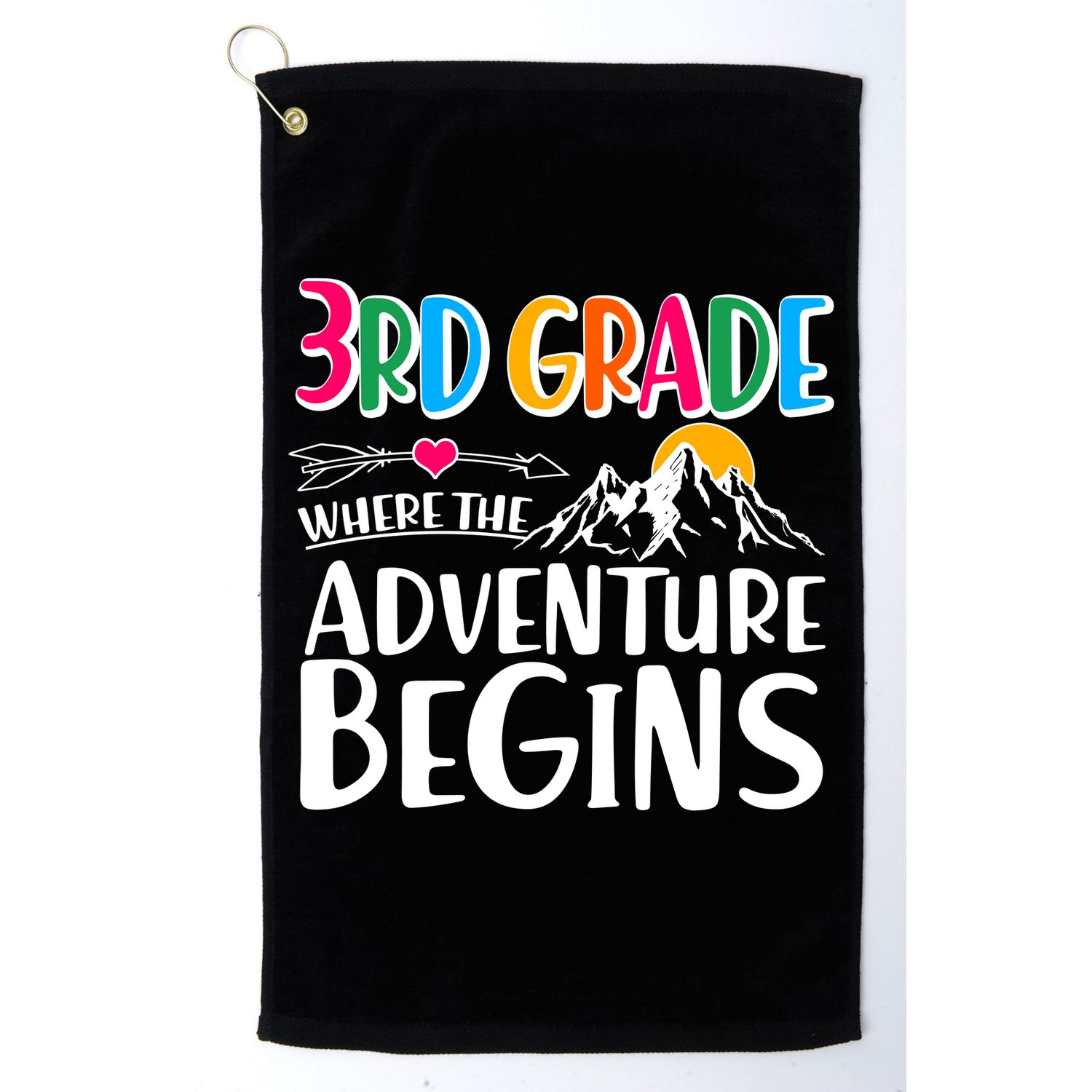 3rd Grade Where The Adventure Begins Golf Towel