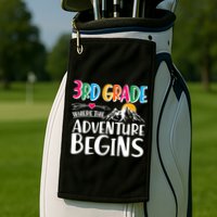 3rd Grade Where The Adventure Begins Golf Towel