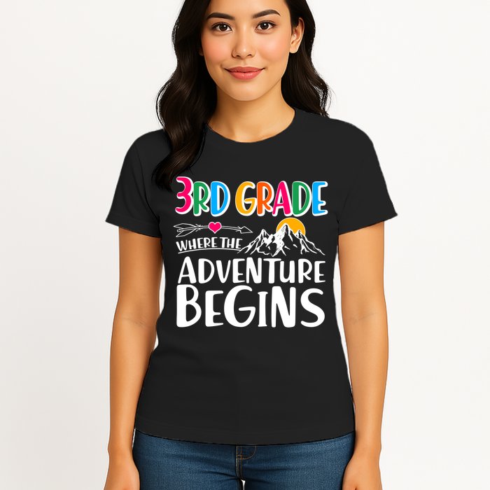 3rd Grade Where The Adventure Begins Womens T-Shirt