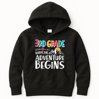 3rd Grade Where The Adventure Begins Kids Hoodie