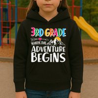 3rd Grade Where The Adventure Begins Kids Hoodie
