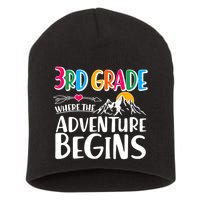 3rd Grade Where The Adventure Begins Short Acrylic Beanie