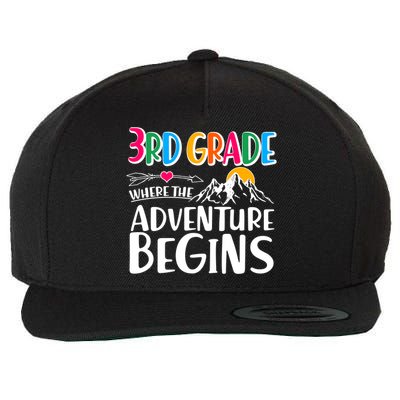 3rd Grade Where The Adventure Begins Wool Snapback Cap