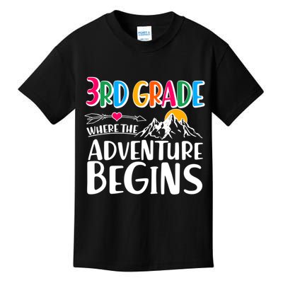 3rd Grade Where The Adventure Begins Kids T-Shirt
