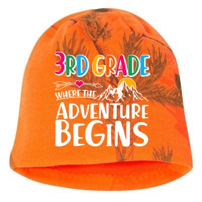 3rd Grade Where The Adventure Begins Kati - Camo Knit Beanie