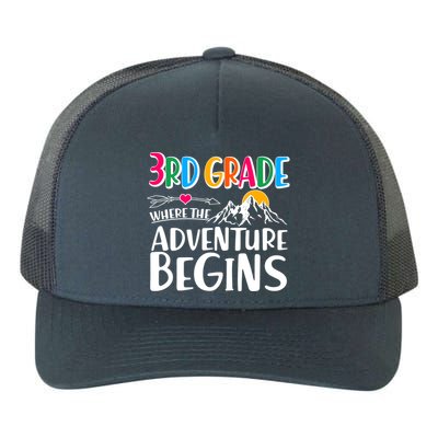 3rd Grade Where The Adventure Begins Yupoong Adult 5-Panel Trucker Hat