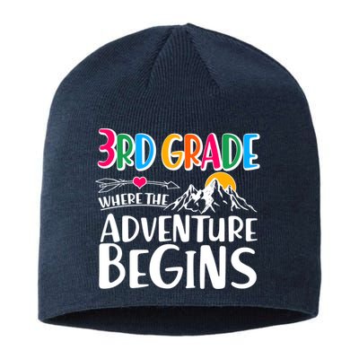 3rd Grade Where The Adventure Begins Sustainable Beanie