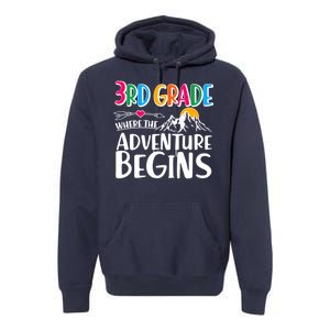 3rd Grade Where The Adventure Begins Premium Hoodie