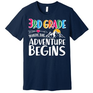 3rd Grade Where The Adventure Begins Premium T-Shirt