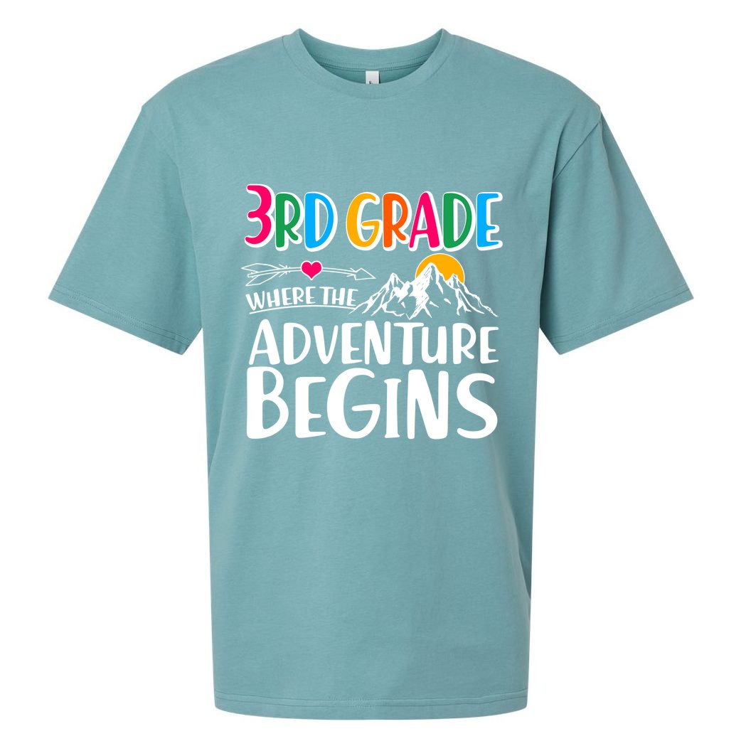 3rd Grade Where The Adventure Begins Sueded Cloud Jersey T-Shirt