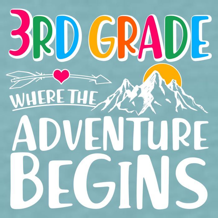 3rd Grade Where The Adventure Begins Sueded Cloud Jersey T-Shirt