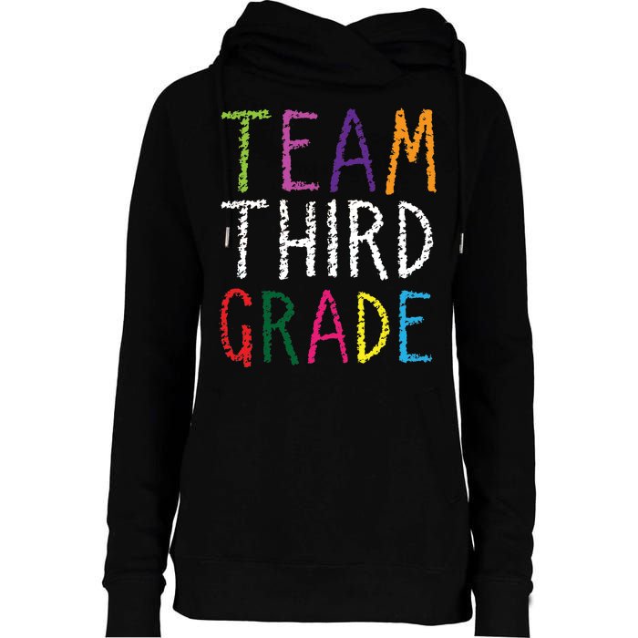 3rd Team Third Grade Womens Funnel Neck Pullover Hood