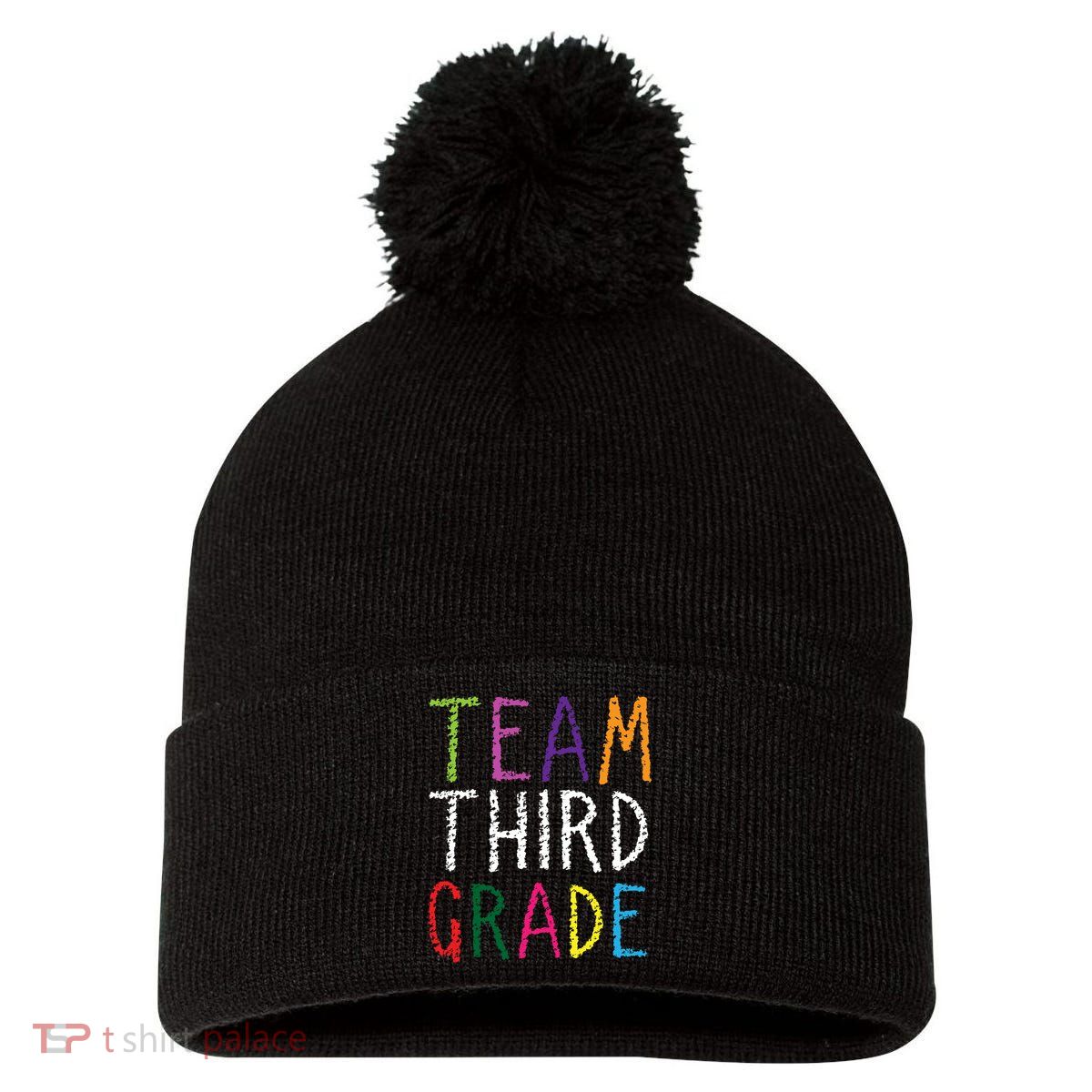3rd Team Third Grade Pom Pom 12in Knit Beanie