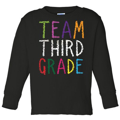 3rd Team Third Grade Toddler Long Sleeve Shirt