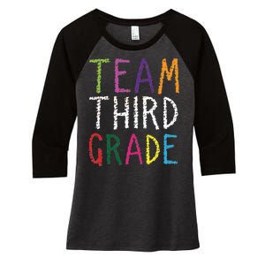 3rd Team Third Grade Women's Tri-Blend 3/4-Sleeve Raglan Shirt