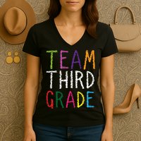 3rd Team Third Grade Women's V-Neck T-Shirt