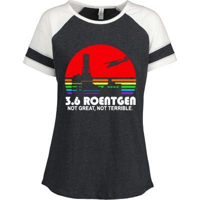 3.6 Roentgen Not Great Not Terrible Enza Ladies Jersey Colorblock Tee