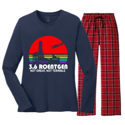 3.6 Roentgen Not Great Not Terrible Women's Long Sleeve Flannel Pajama Set 