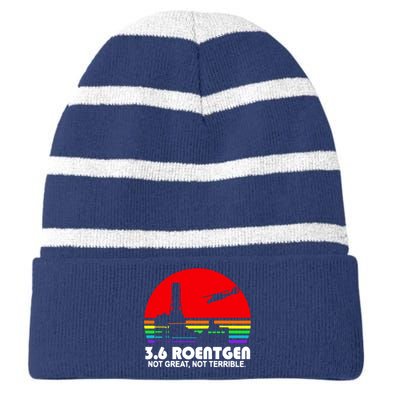 3.6 Roentgen Not Great Not Terrible Striped Beanie with Solid Band