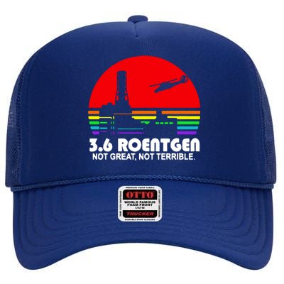 3.6 Roentgen Not Great Not Terrible High Crown Mesh Back Trucker Hat