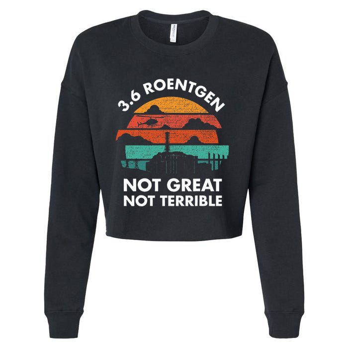 3.6 Roentgen Not Great Not Terrible Chernobyl Disaster Cropped Pullover Crew
