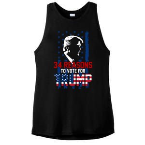 34 Reasons To Vote For Trump Ladies PosiCharge Tri-Blend Wicking Tank