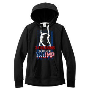 34 Reasons To Vote For Trump Women's Fleece Hoodie