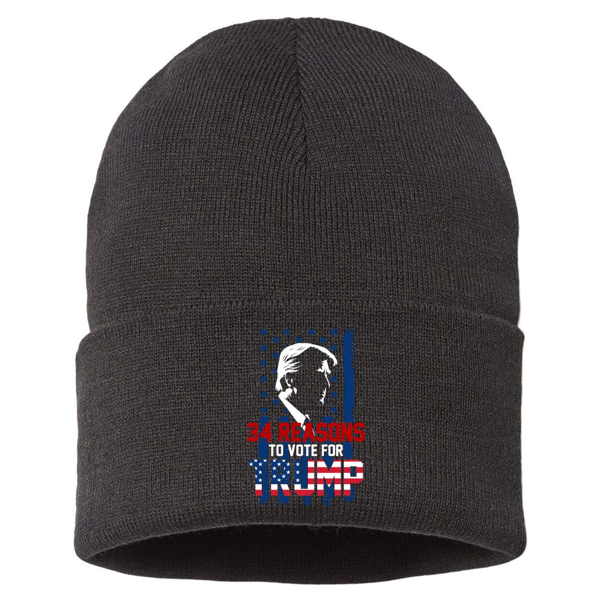 34 Reasons To Vote For Trump Sustainable Knit Beanie