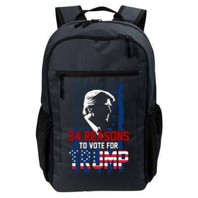 34 Reasons To Vote For Trump Daily Commute Backpack