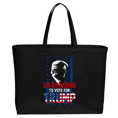 34 Reasons To Vote For Trump Cotton Canvas Jumbo Tote