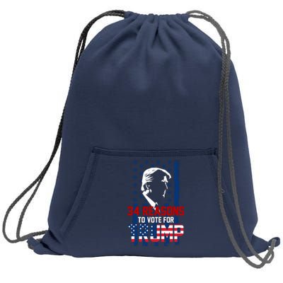 34 Reasons To Vote For Trump Sweatshirt Cinch Pack Bag