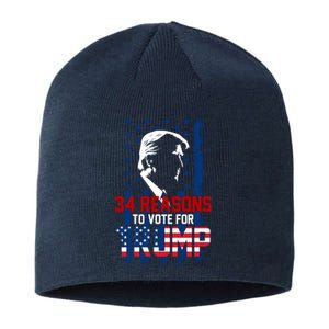 34 Reasons To Vote For Trump Sustainable Beanie