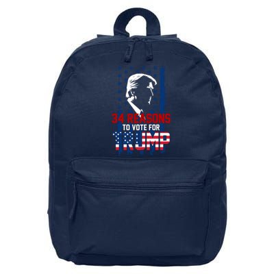 34 Reasons To Vote For Trump 16 in Basic Backpack