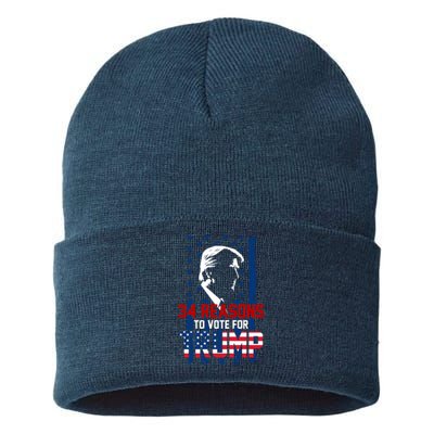 34 Reasons To Vote For Trump Sustainable Knit Beanie