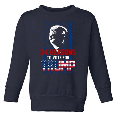 34 Reasons To Vote For Trump Toddler Sweatshirt