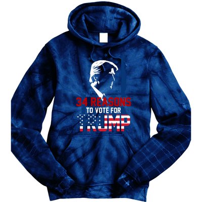 34 Reasons To Vote For Trump Tie Dye Hoodie