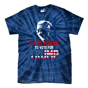 34 Reasons To Vote For Trump Tie-Dye T-Shirt