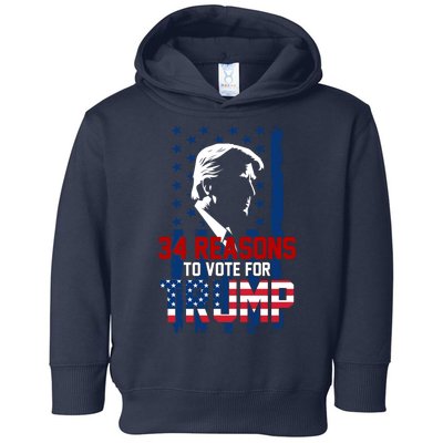 34 Reasons To Vote For Trump Toddler Hoodie