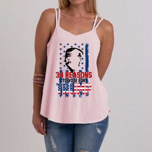 34 Reasons To Vote For Trump Women's Strappy Tank