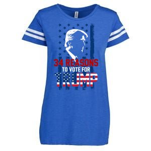 34 Reasons To Vote For Trump Enza Ladies Jersey Football T-Shirt