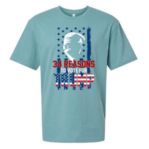 34 Reasons To Vote For Trump Sueded Cloud Jersey T-Shirt