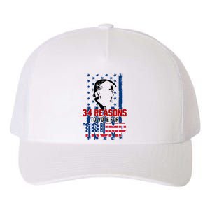 34 Reasons To Vote For Trump Yupoong Adult 5-Panel Trucker Hat