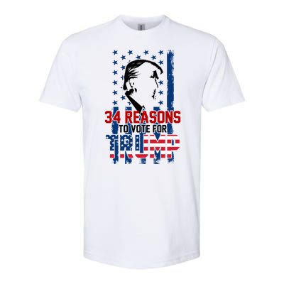 34 Reasons To Vote For Trump Softstyle® CVC T-Shirt