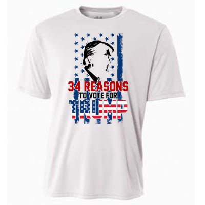 34 Reasons To Vote For Trump Cooling Performance Crew T-Shirt