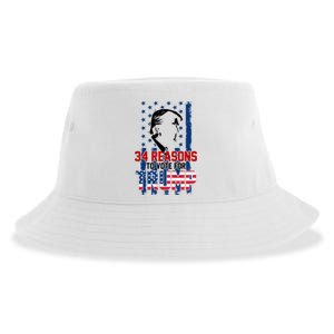 34 Reasons To Vote For Trump Sustainable Bucket Hat