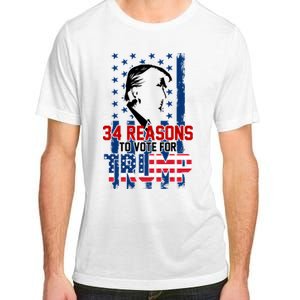 34 Reasons To Vote For Trump Adult ChromaSoft Performance T-Shirt